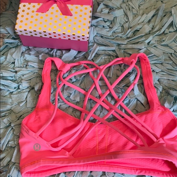 NWOT LULULEMON 4 S Pink Flair Sports Bra! - Picture 2 of 8